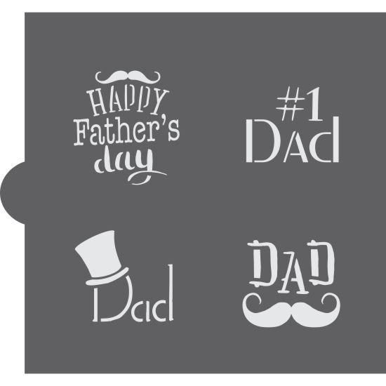 Father's Day Messages Cookie Stencil