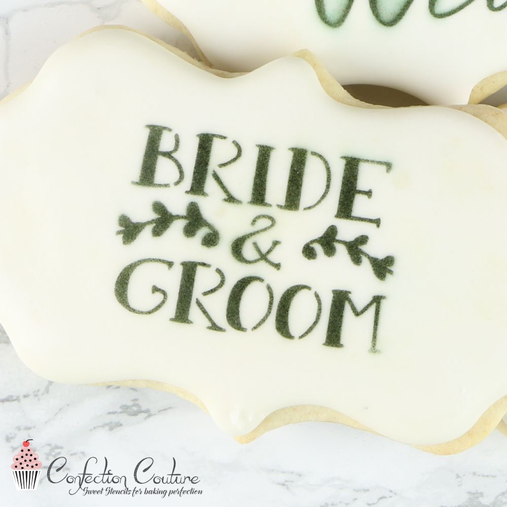 Bride and Groom Decorated Cookies