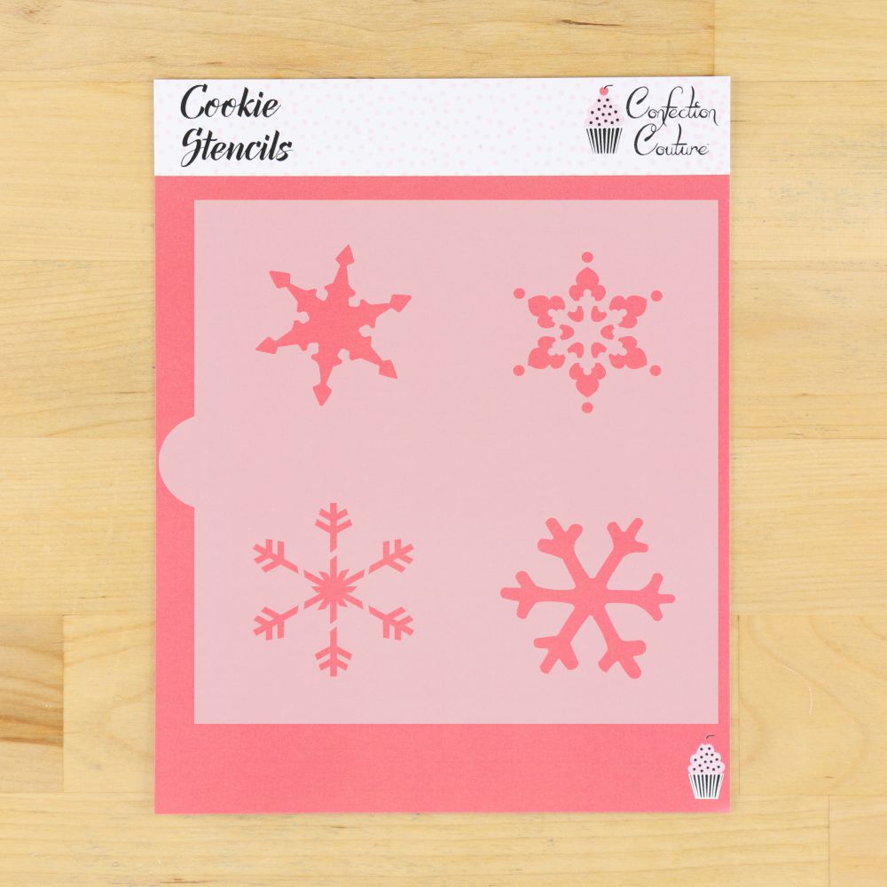 Snowflakes Basic Stencil for Cookies – Confection Couture Stencils