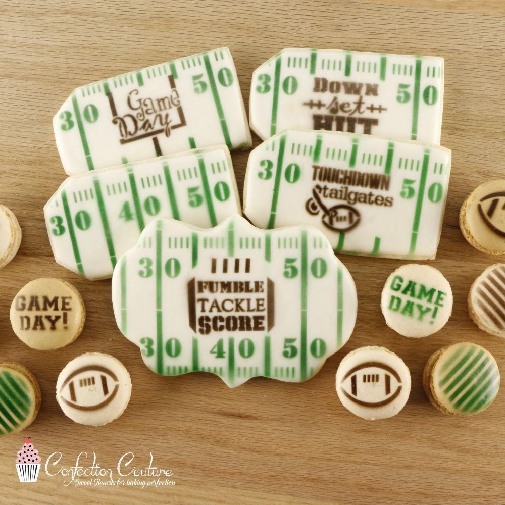 Football Theme Decorated Cookie