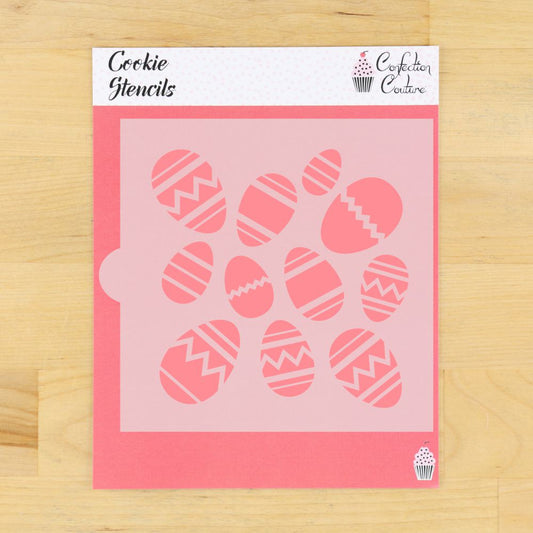 Easter Eggs Background Cookie Stencil 1 Overlay