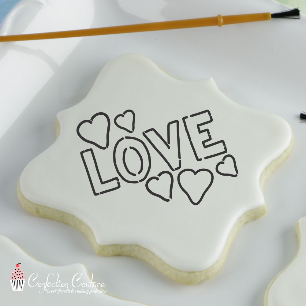 Love Paint Your Own Cookie Stencil