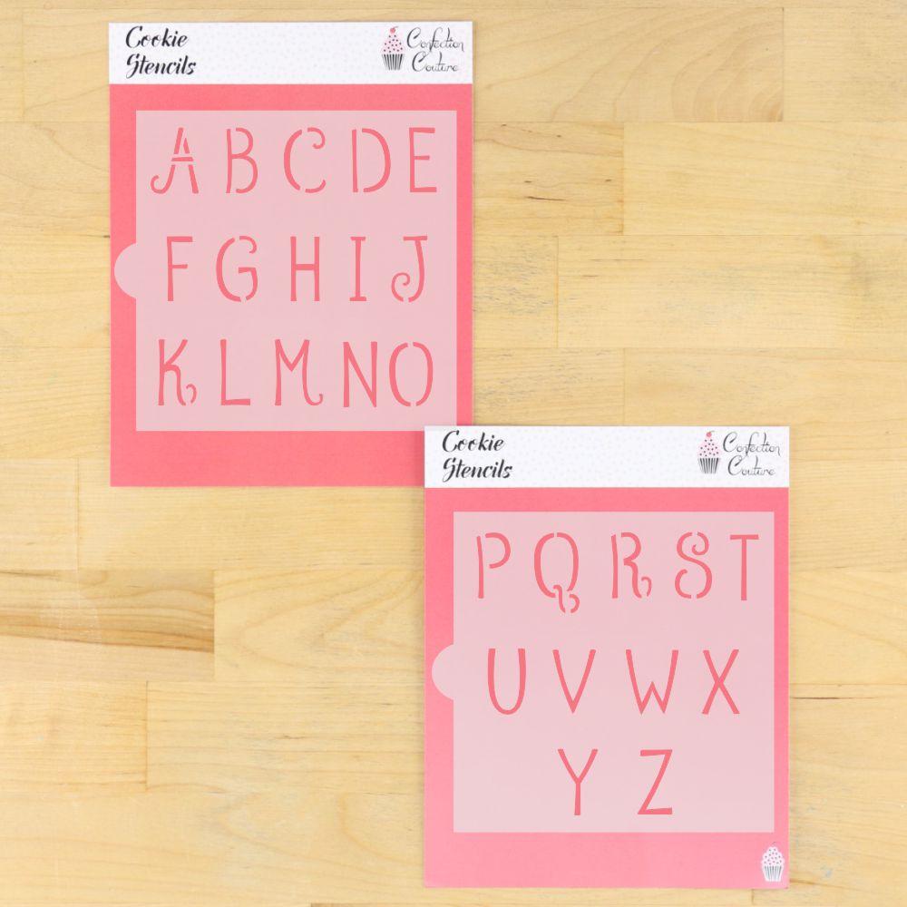 Petite-Beurre Monogram Basic Alphabet Cookie Stencil Set