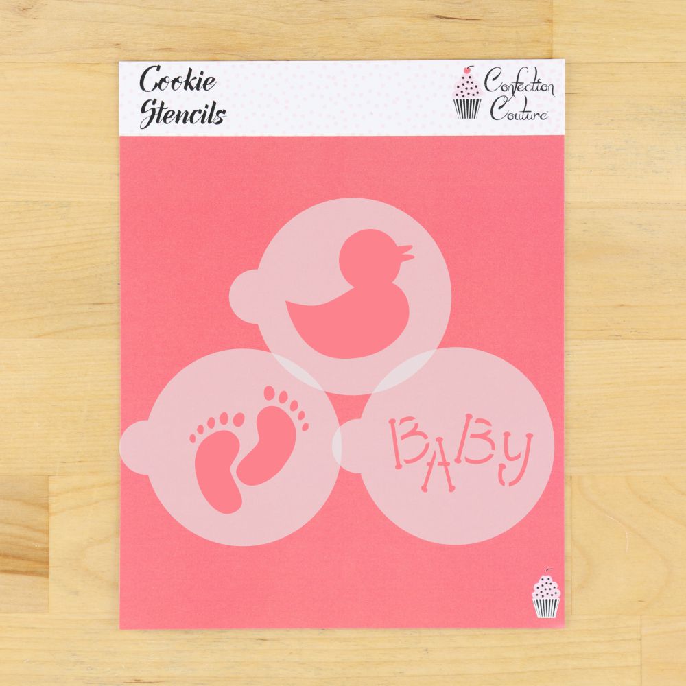Baby Round Cookie Stencil 3 Pc Set