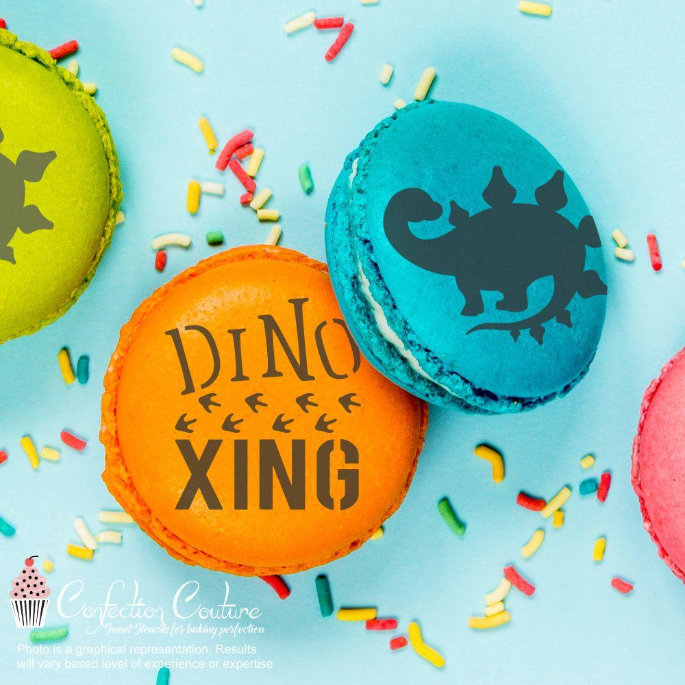 Dinosaur Round Cookie Stencils for Macarons and Oreos