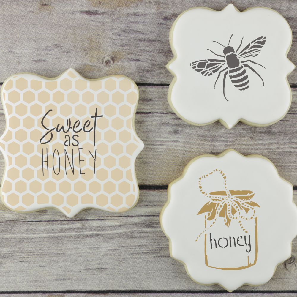Vintage Honey Bee Cookie Stencil