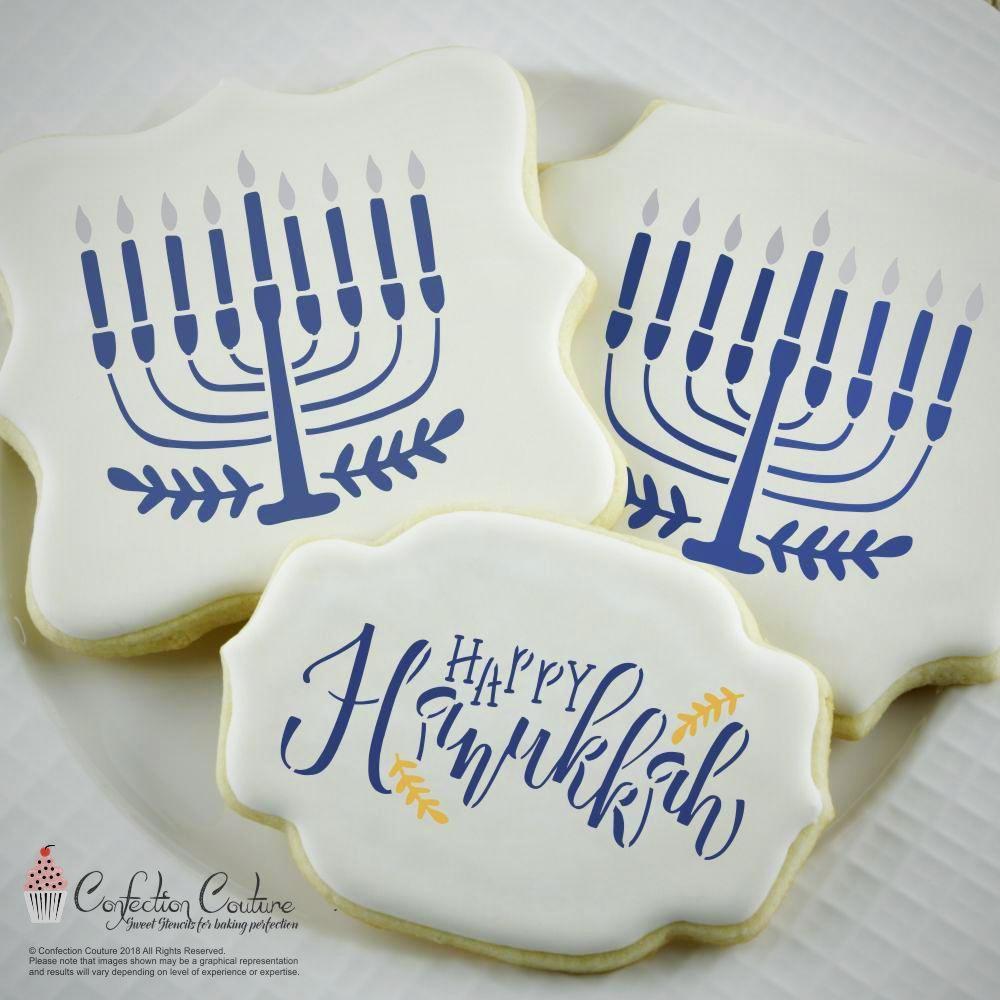 Happy Hanukkah Accent Stencil Accents