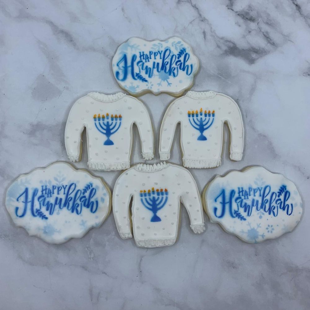 Decorated Cookies for Hanukkah