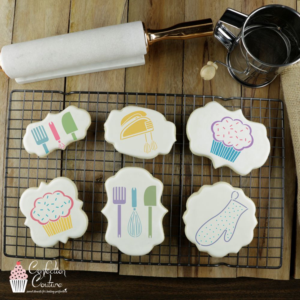 Bake Stir Sprinkle Cookie Stencil