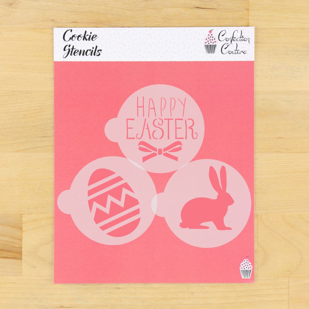 Easter Round Cookie Stencil 3 Pc Set in package
