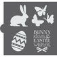 Bunny Kisses and Easter Wishes Cookie Stencil