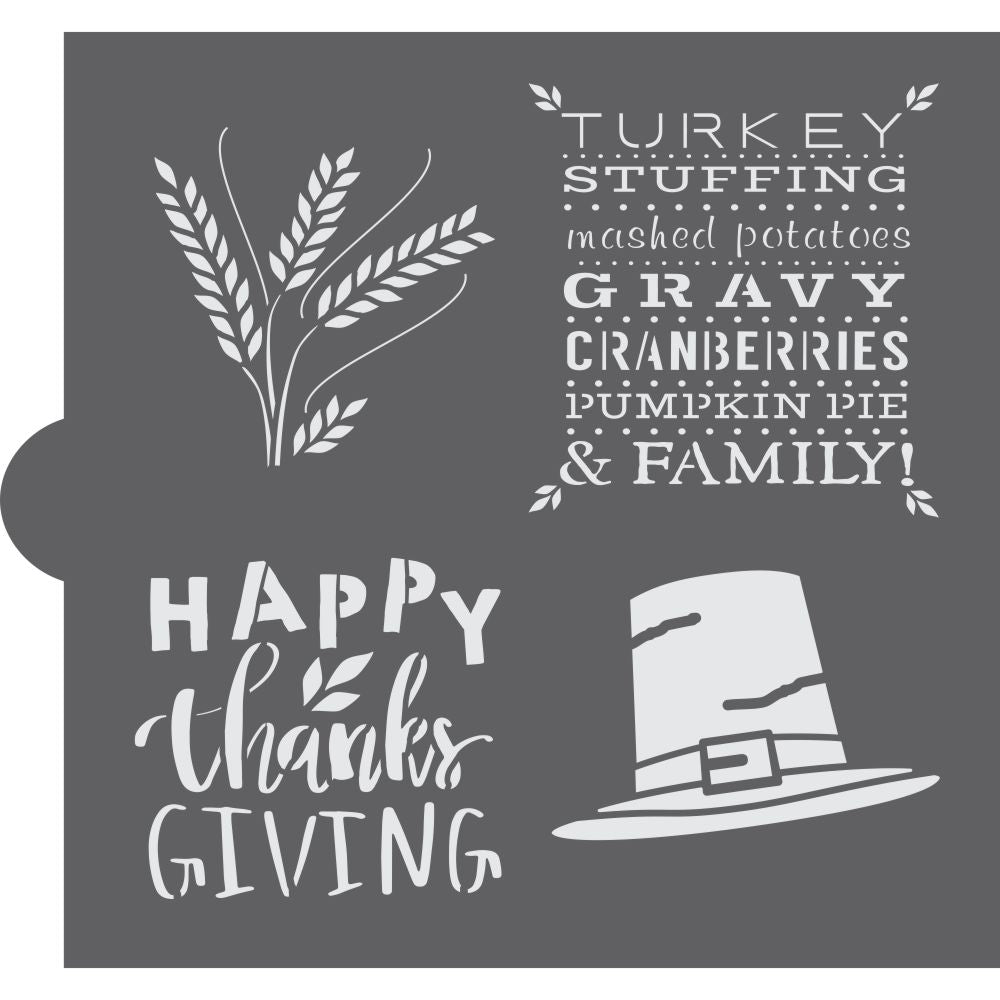 Happy Thanksgiving Cookie Stencil