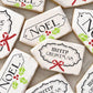 Vintage Christmas Tags Cookie Stencil