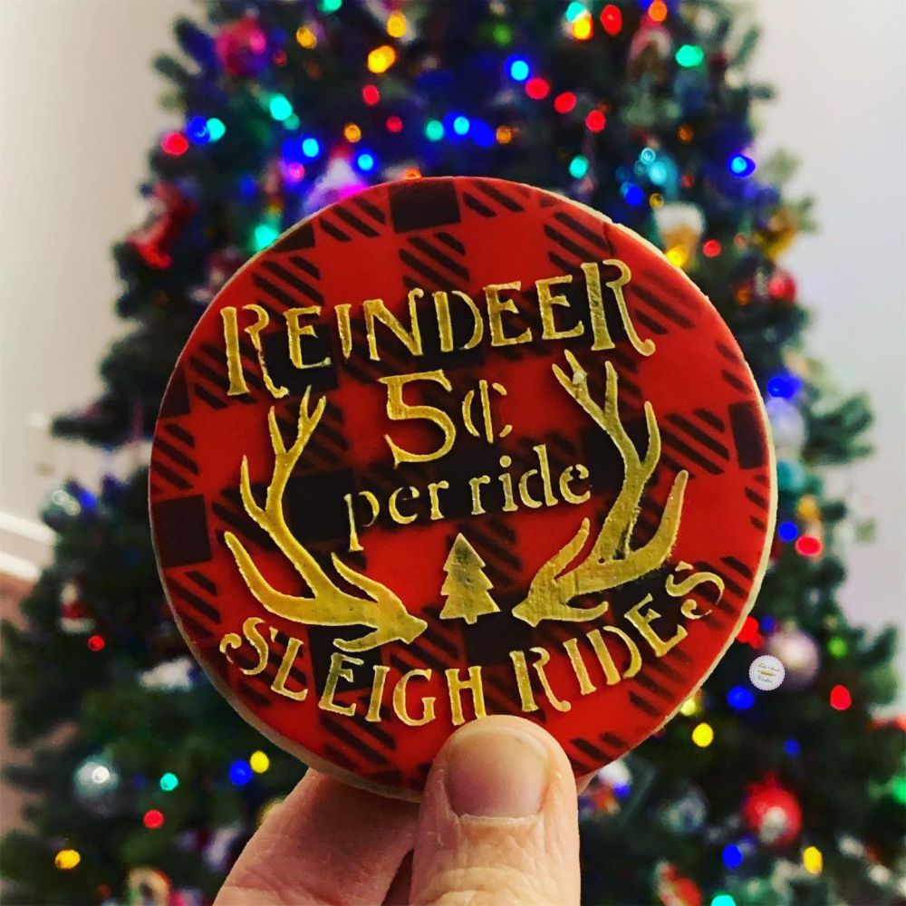 Reindeer Games Cookie Stencil