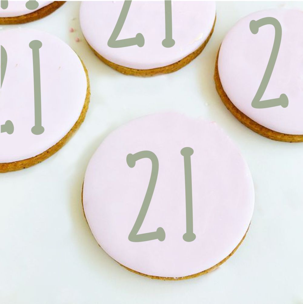 21st Birthday Cookies
