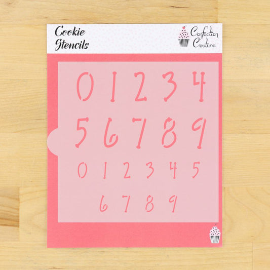 Whimsical Number Stencils for Cookies and Cakes