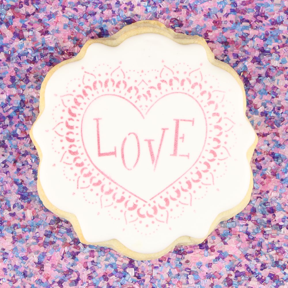 Mehndi Valentine Cookie Stencil