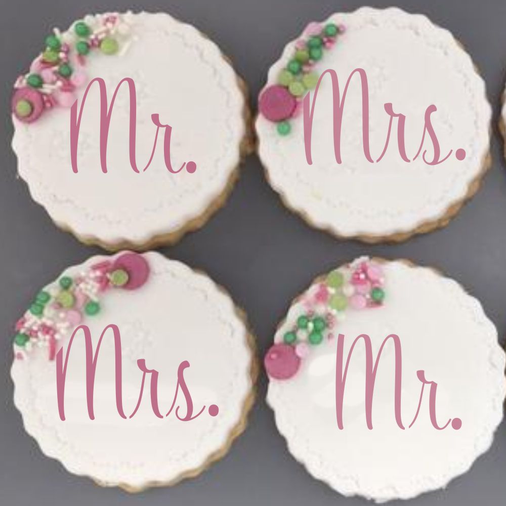Mr. and Mrs. Cookies for Weddings