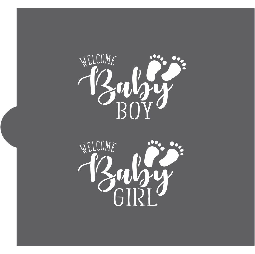 Welcome Baby Cookie Stencil