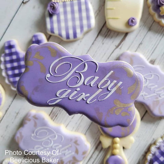 Baby Boy and Girl Cookie Stencil