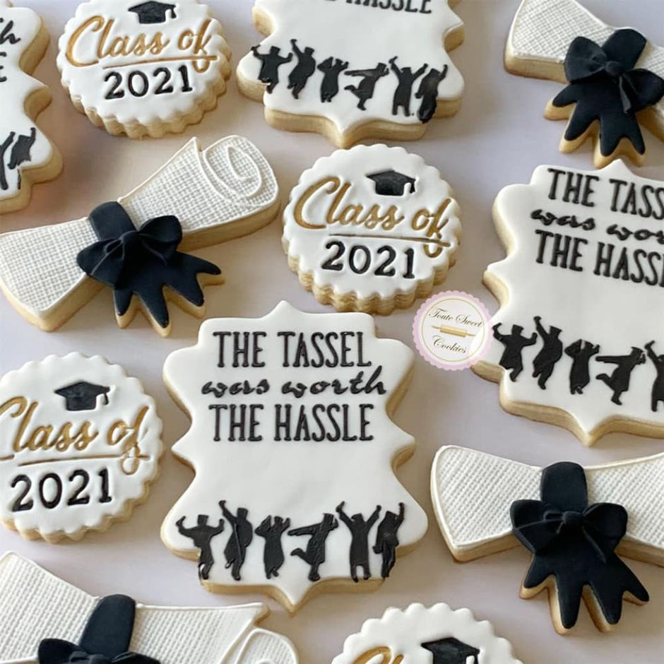 2024 Stencils and Cookie Cutters for Graduation Cookies Confection