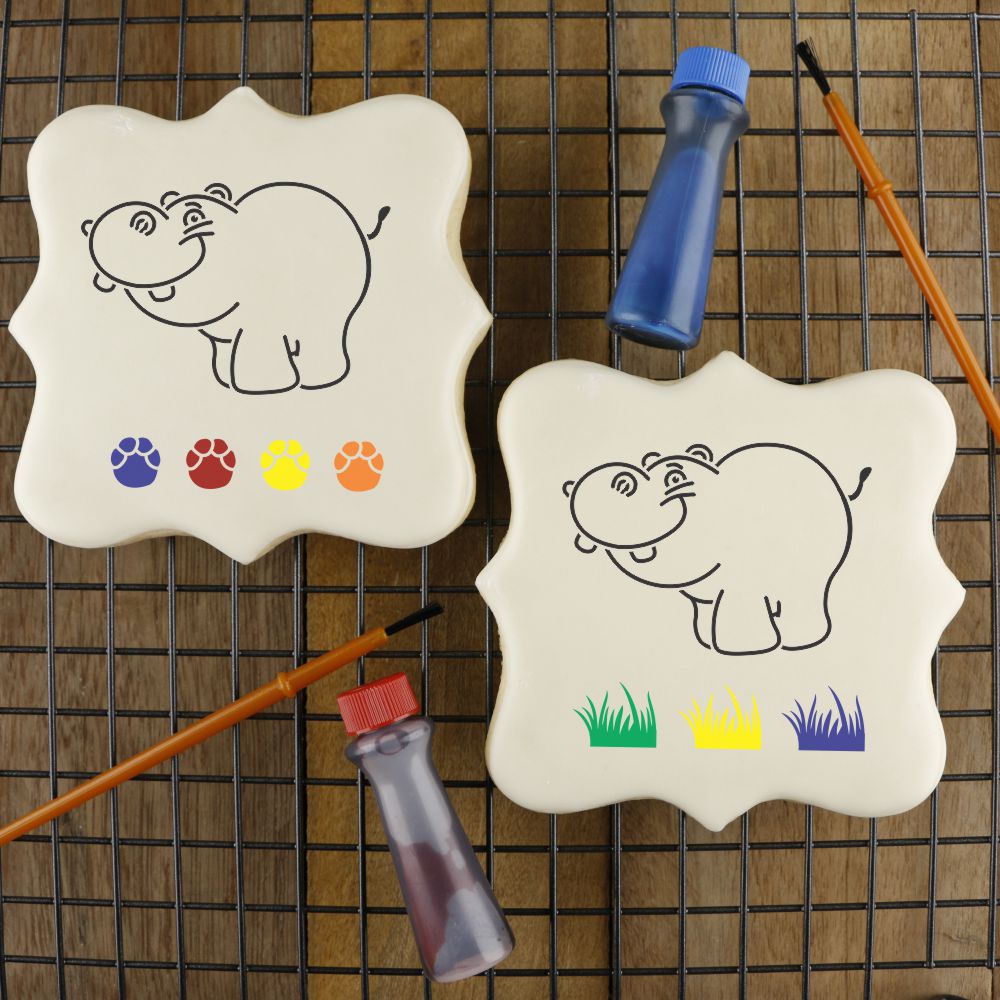 Hippo Paint Your Own Cookie for Safari themed Birthday Party