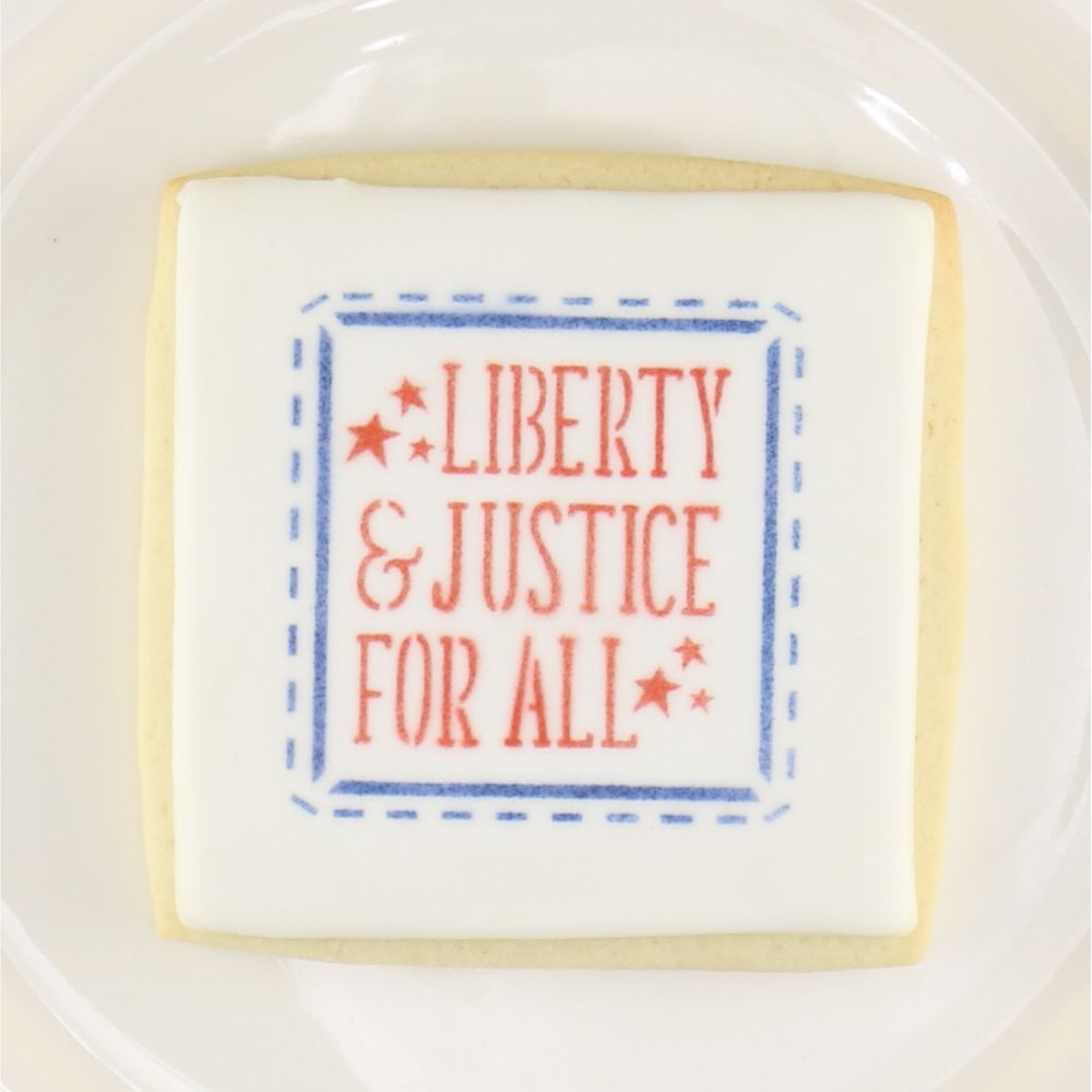 Liberty and Justice for All Cookie Stencil