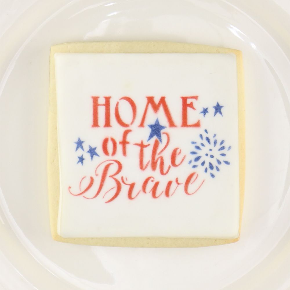 Home of the Brave Cookie Stencil