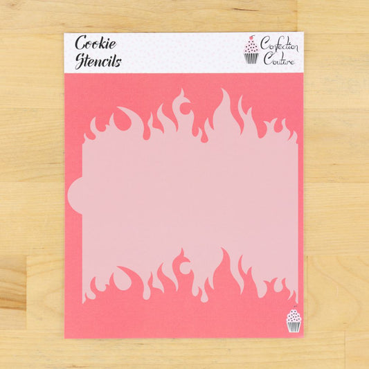Flames Cookie Stencil Edger