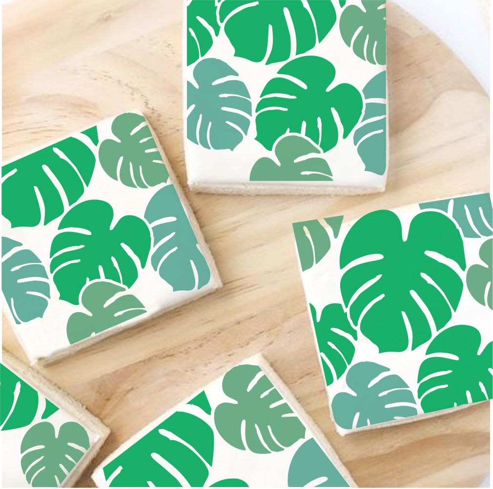 Philodendron Background Cookie Stencil