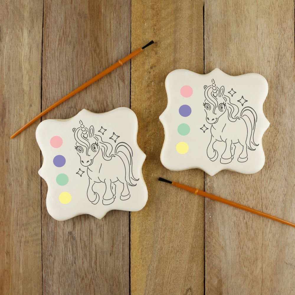 Unicorn Paint Your Own Cookies for Birthday Party