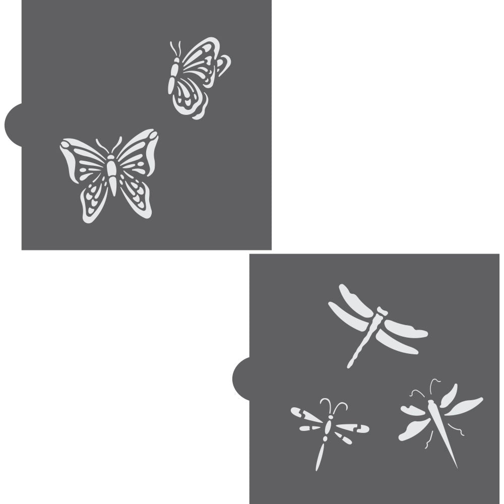 Butterflies and Dragonflies Accent Cookie Stencil
