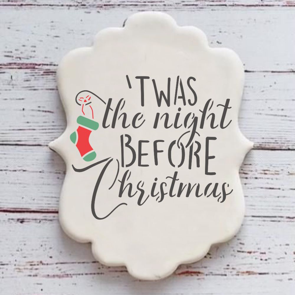 The Night Before Christmas decorated Cookie