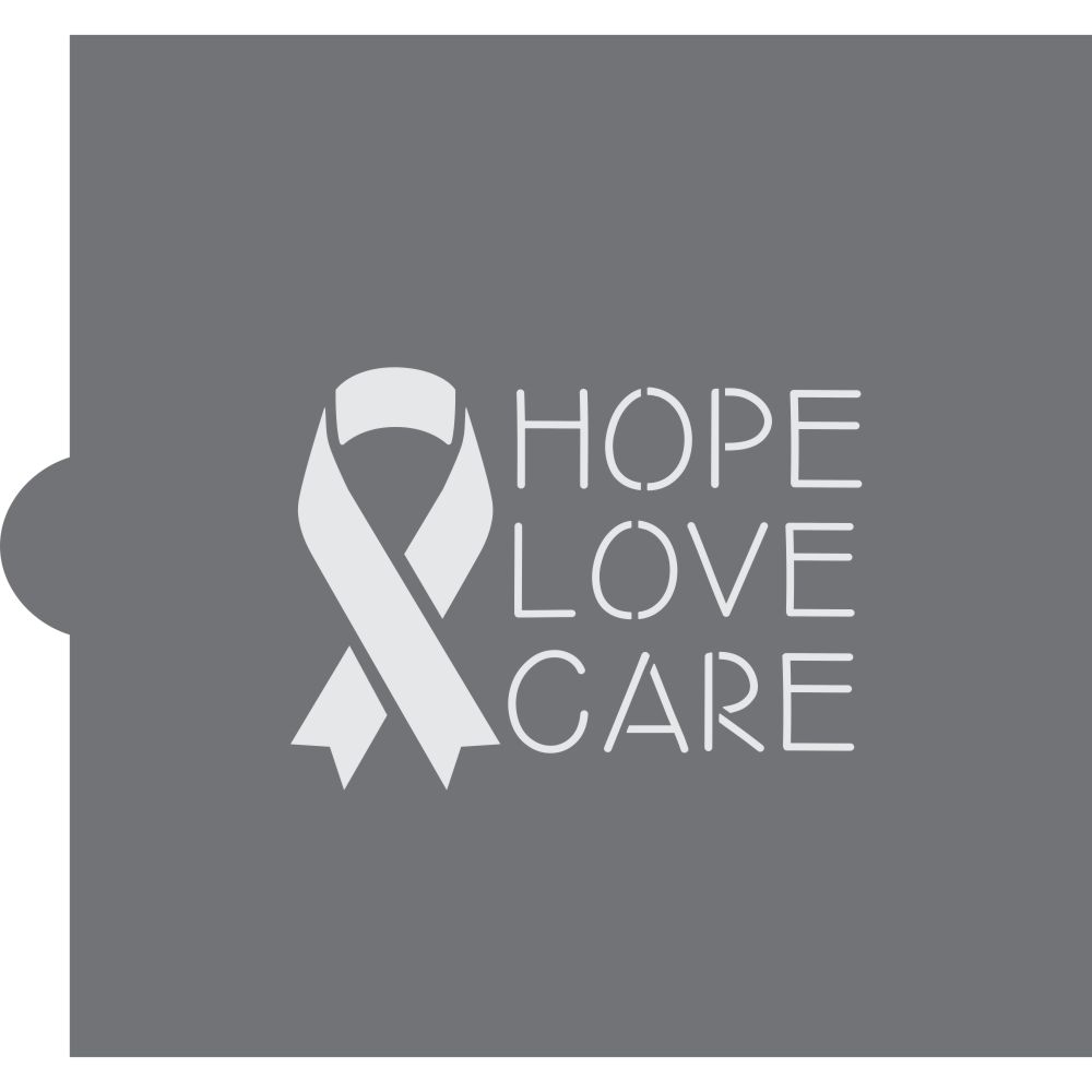 Hope Love Care Cookie Stencil