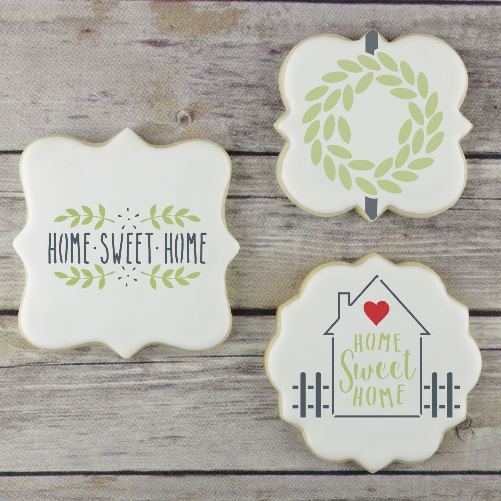 Housewarming Wreath Cookies for New Homeowners