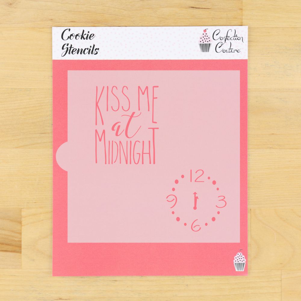 Kiss Me at Midnight Cookie Stencil