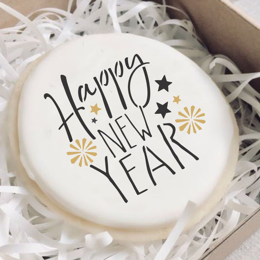 Happy New Year Cookie Stencil