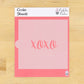 XOXO Valentines Message Cookie Stencil