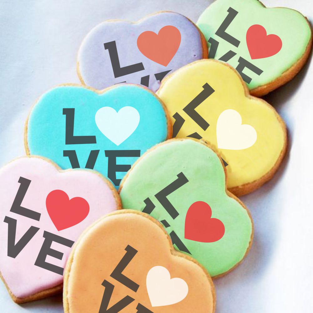 Love Message Cookie Stencil