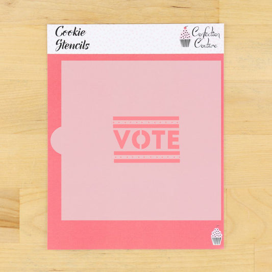 Vote Message Cookie Stencil With Cookie Cutter