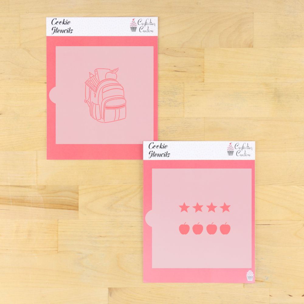 Backpack Paint Your Own Cookie Stencil with Matching Paint Palette Stencil