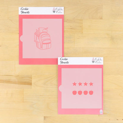 Backpack Paint Your Own Cookie Stencil with Matching Paint Palette Stencil