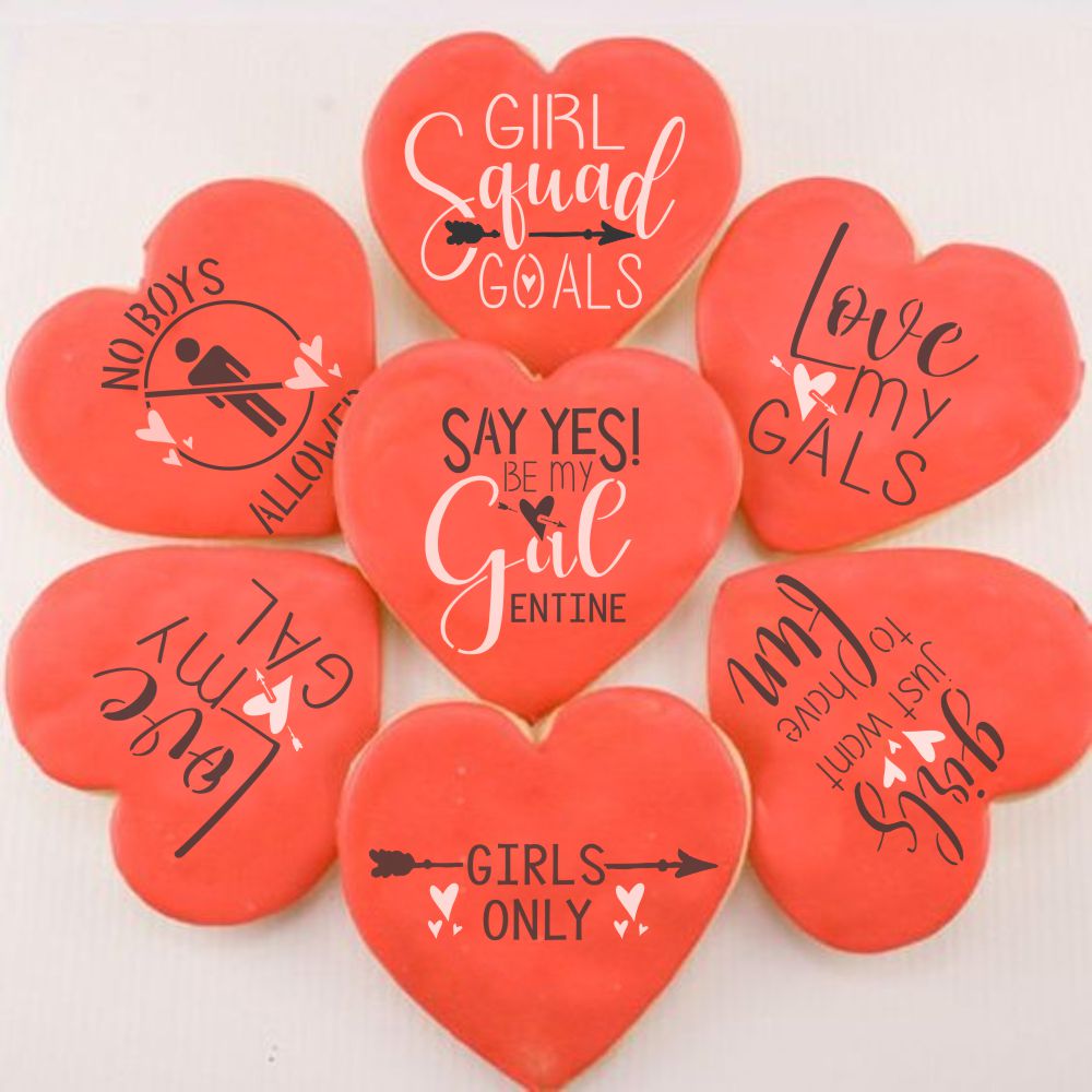 galentines day cookies with galentines day cookie stencils