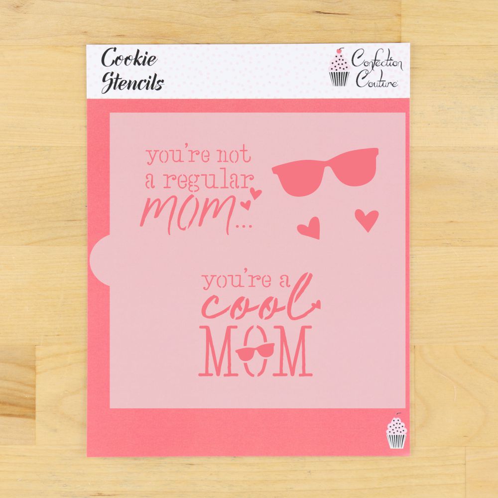 Cool Mom Cookie Stencil