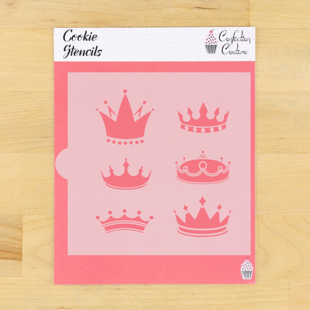 Assorted Crowns Cookie Stencil