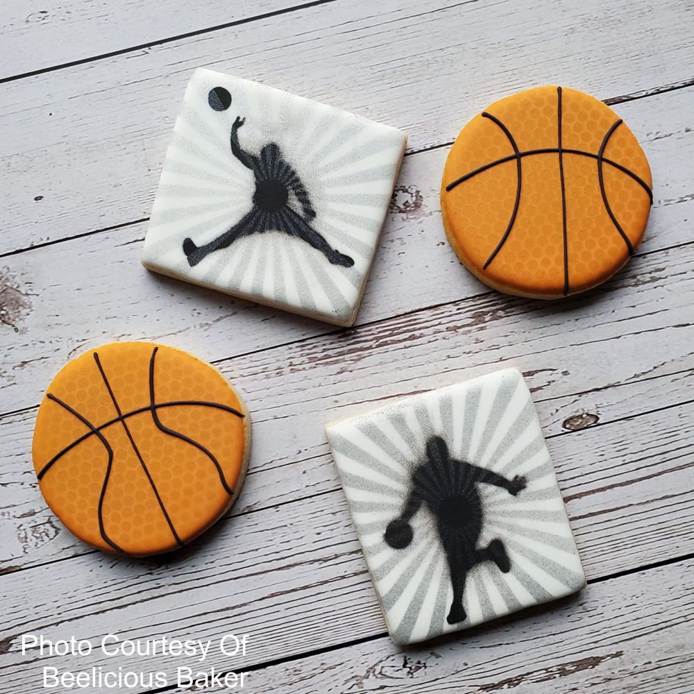 Basketball Players Cookie Stencil