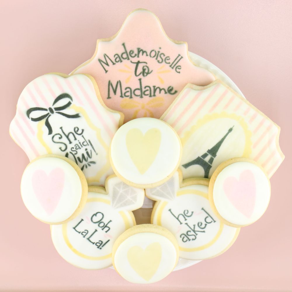 French Themed cookies for wedding