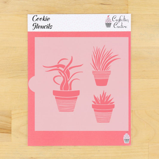 Potted Aloe Cookie Stencil