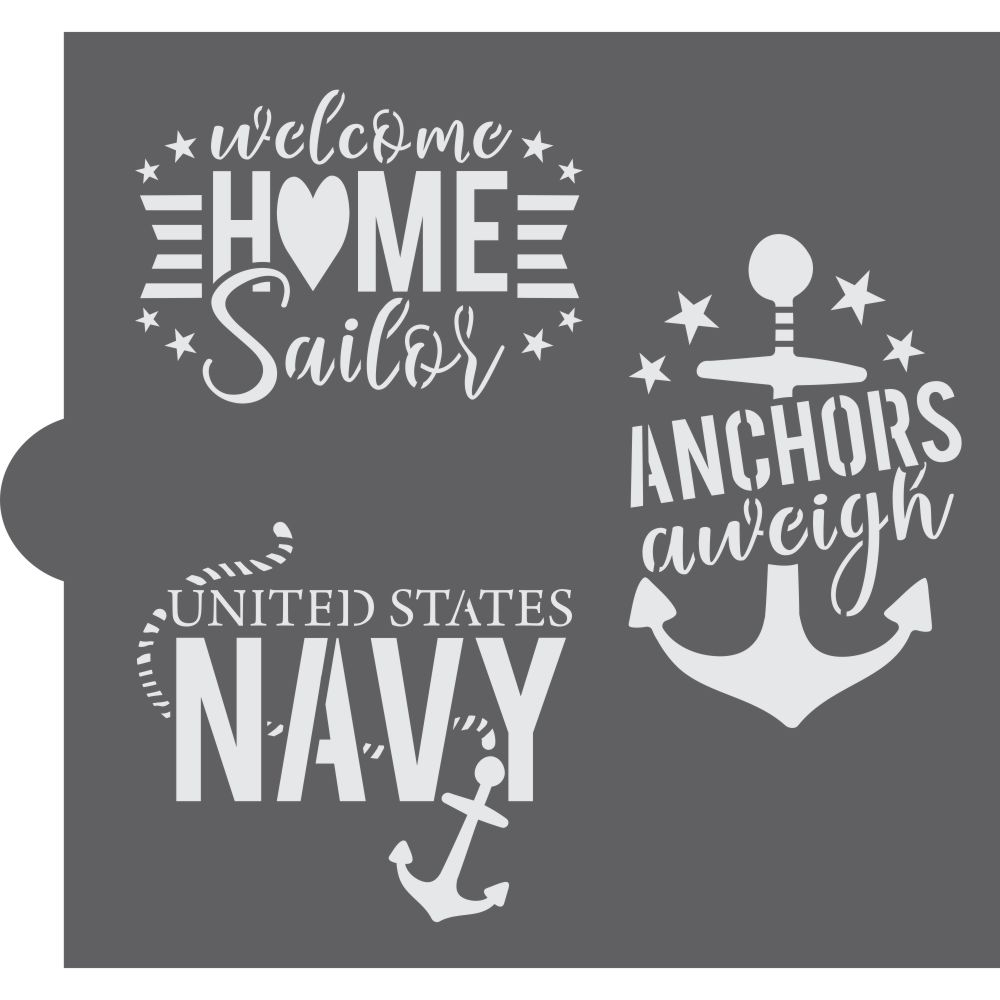 Welcome Home Sailor Cookie Stencil