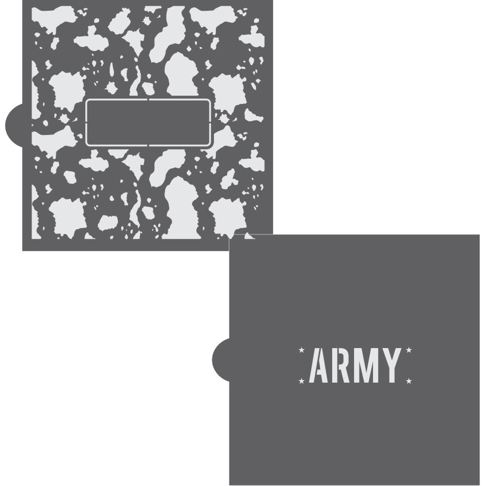 Army Camouflage Cookie Stencil